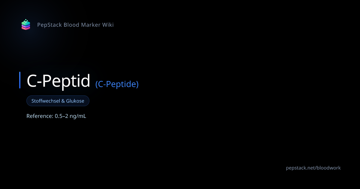 C-Peptid (C-Peptide) — Referenzbereiche, Bedeutung & Optimierung | PepStack