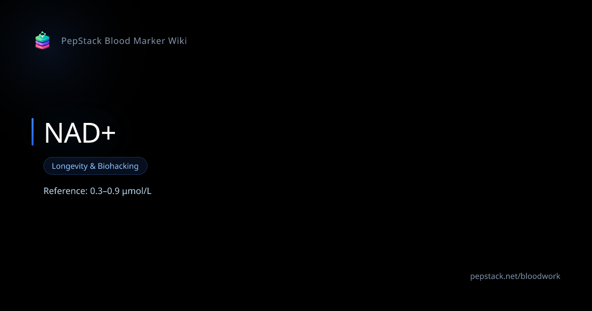 NAD+ (NAD+) — Referenzbereiche, Bedeutung & Optimierung | PepStack