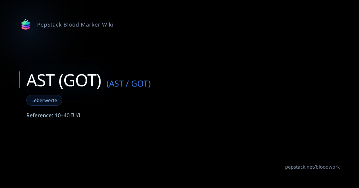 AST (GOT) (AST / GOT) — Reference Ranges, Significance & Optimization ...