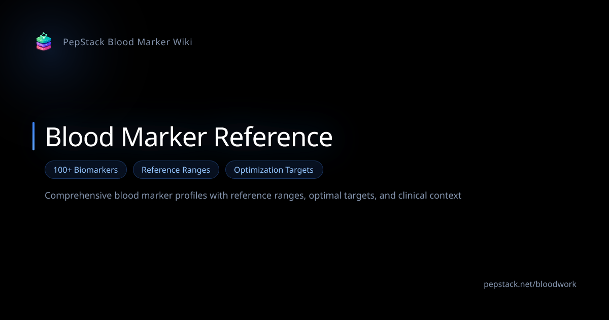 Blood Marker Wiki — Reference Ranges, Optimal Ranges & Biomarker Guide ...