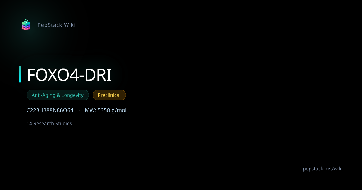 FOXO4-DRI — Research Overview, Half-Life & Studies | PepStack